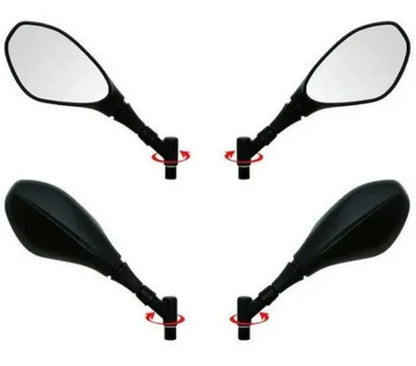 Par de Retrovisores GVS RVG Giro 360 Yamaha Neo 125 Crosser 150 Nmax 160 Lander 250 Xj6 Lente Plana