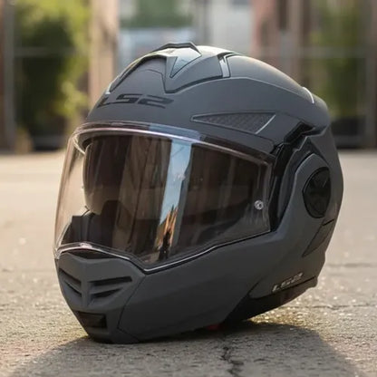 Capacete Escamoteável LS2 FF901 Advant X Solid Cinza Brilhante