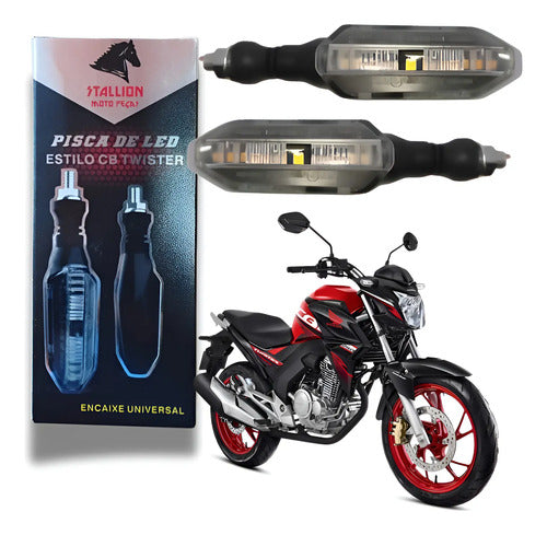 Par de Piscas LED Stallion Universal Cristal