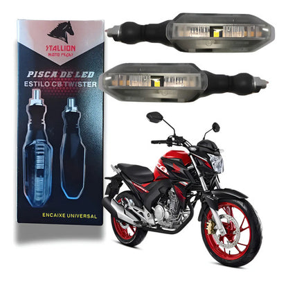 Par de Piscas LED Stallion Universal Cristal
