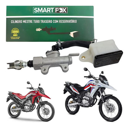 Burrinho Cilindro Mestre de Freio Traseiro com Reservatório Smartfox Honda Xre 300 2010 a 2018