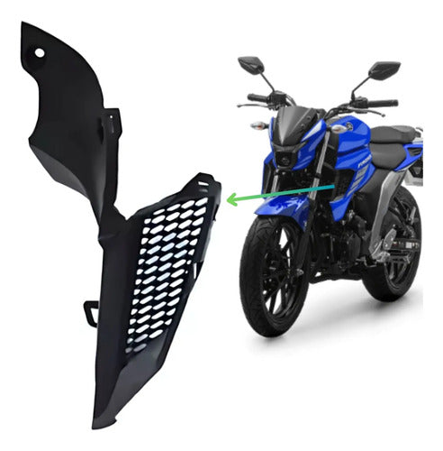 Acabamento Interno da Aba do Tanque Esquerdo Yamaha Fazer Fz25 250 2018 a 2025 Preto