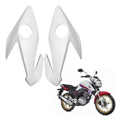 Par de Bananinhas Carenagens Laterais do Farol Paramotos Honda Cg 160 Titan 2016 a 2021 Branco