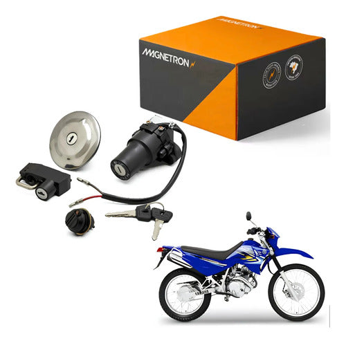 Conjunto de Travas com Chave de Ignição Magnetron Yamaha Xtz 125 2006 a 2008 Factor 125 2006 a 2007