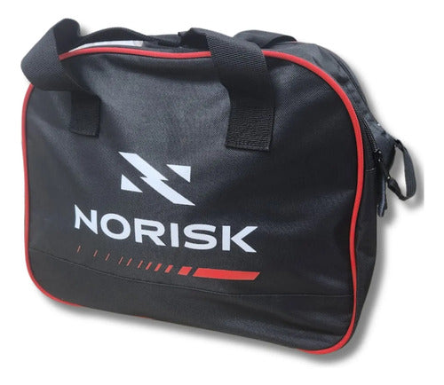 Capacete Norisk Carbon R Rider com 2 Viseiras e Spoiler Azul Branco Vermelho