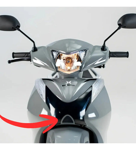 Emblema da Carenagem Frontal Iron Shineray Jet 50 125 Preto