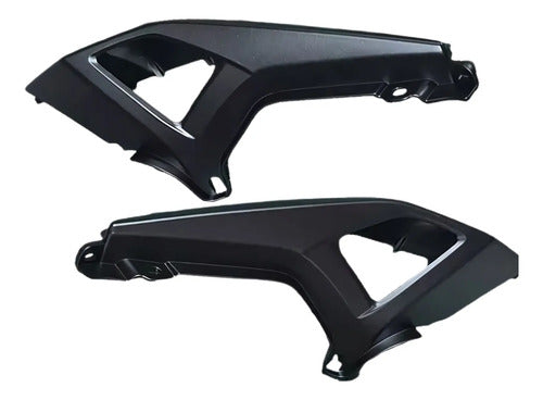 Par de Rabetas Laterais Paramotos Yamaha Fazer Fz25 250 2018 a 2025 Preto Fosco