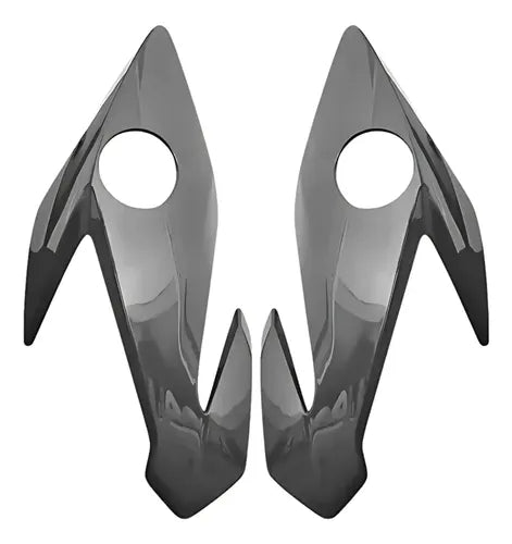 Par de Carenagens Laterais do Farol Paramotos Honda Cg 160 Titan Fan 2022 a 2024 Cinza Tornado