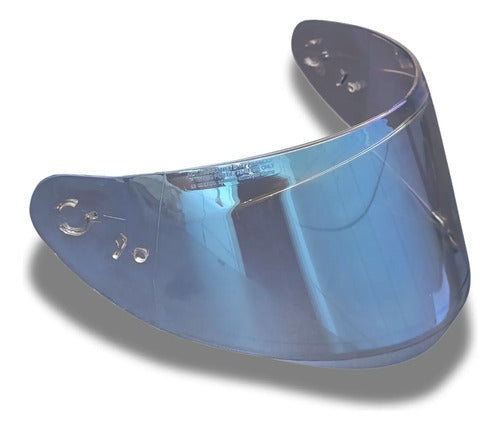 Viseira Polivisor Axxis Segment ASX V18B Injetada 2,2 mm Iridium Azul Claro