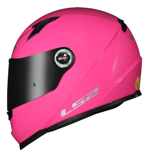 Capacete LS2 FF358 Solid Rosa Brilhante