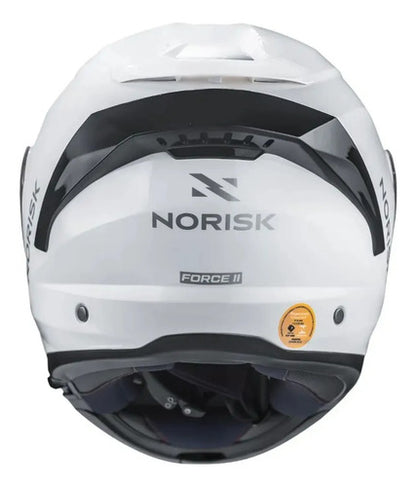 Capacete Escamoteável Norisk Force II Solid com Óculos Solar Interno Branco Brilhante Tamanho 58/M