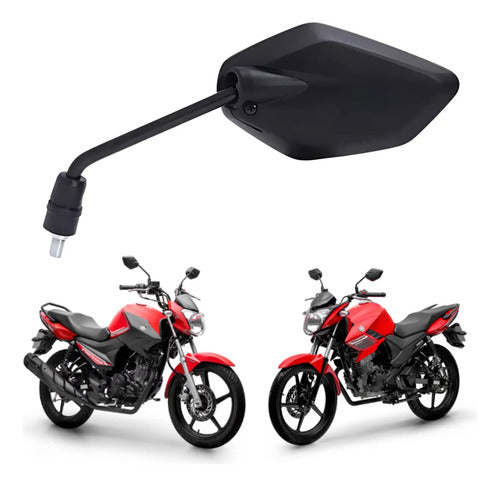 Espelho Retrovisor Esquerdo Yamaha Factor Neo Fluo 125 Crosser Factor Fazer 150 Lander Ténéré 250