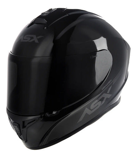 Capacete ASX Draken Solid Preto Brilhante