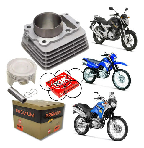 Kit Cilindro Pistão Anéis e Juntas KMP Premium Yamaha Fazer Lander Ténéré 250 STD
