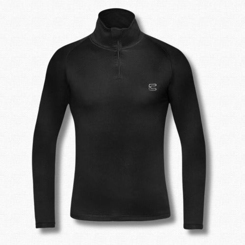 Blusa Térmica Segunda Pele Curtlo Thermoskin com Gola Masculina Preto