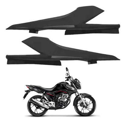 Par de Rabetas Laterais Paramotos Honda Cg 160 Titan 2022 a 2024 Preto Fosco