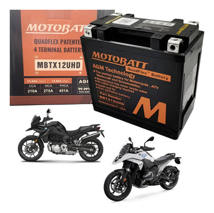 Bateria Motobatt MBTX12U-HD AGM 12V 14Ah Yamaha Super Ténéré 1200 BMW F 750 Gs 850 Gs R 1200 S