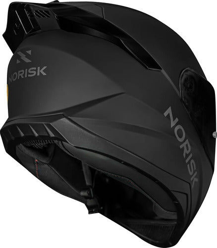 Capacete Norisk Razor Solid com 2 Viseiras e Spoiler Preto Fosco
