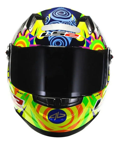 Capacete LS2 FF358 Alex Barros Amarelo Brilhante