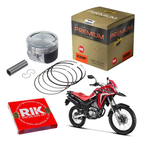 Kit Pistão com Anéis KMP Premium Honda Xre 300 2009 a 2023 Cb 300r 2009 a 2015 1,00 mm