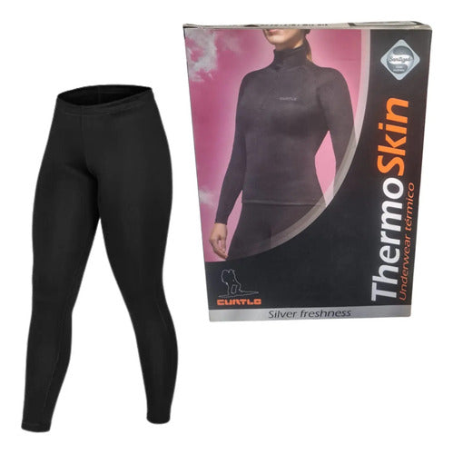 Calça Térmica Segunda Pele Curtlo Thermoskin Feminina Preto Tamanho PP