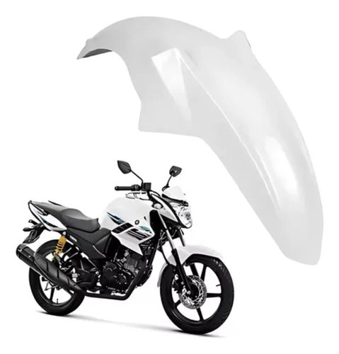 Paralama Dianteiro Paramotos Yamaha Fazer 150 2014 a 2025 Branco Metálico
