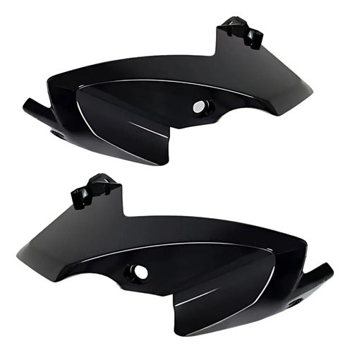 Par de Carenagens Laterais do Farol Paramotos Yamaha Factor 150 2016 a 2024 Preto