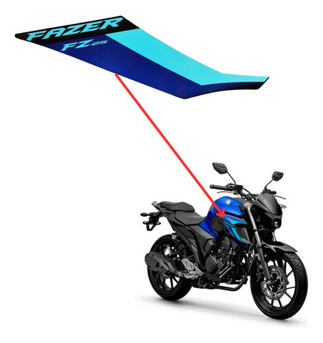 Adesivo da Aba do Tanque Direita Yamaha Fazer Fz25 250 2024 Azul
