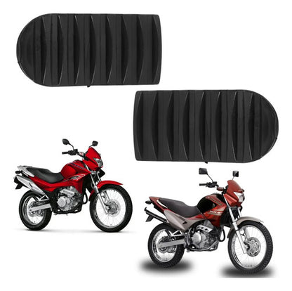 Par de Borrachas da Pedaleira Dianteira Smartfox Honda Bros 125 150 Xre 300 Nx 400 Falcon