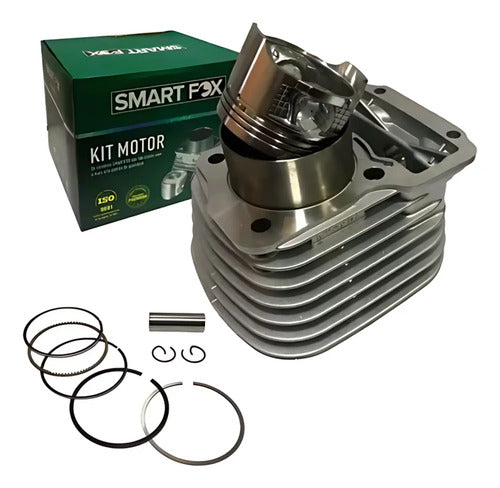Kit Cilindro Pistão e Anéis Smartfox Honda Cg 125 Titan Fan 2002 a 2008