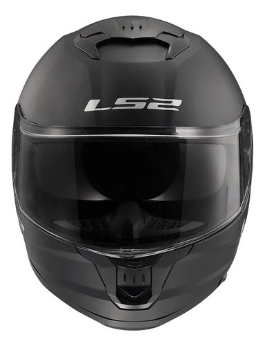 Capacete LS2 FF808 Stream II Solid com Óculos Solar Interno Preto Fosco