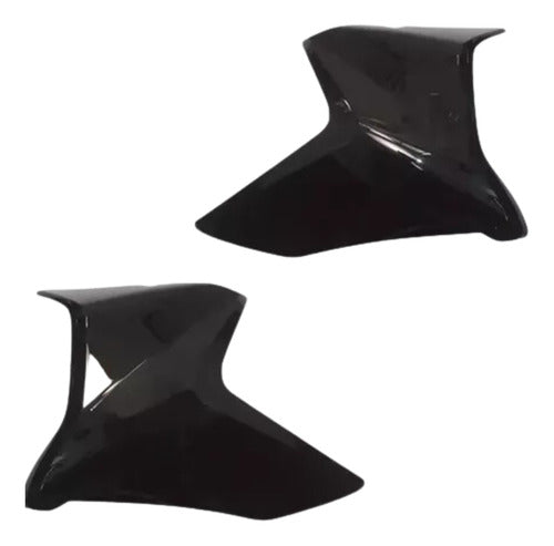 Par de Guias de Ar Abas do Tanque Sem Pintura Paramotos Honda Cb 300r 2013 a 2015 Preto