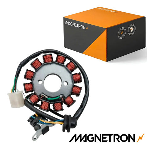 Magneto Estator com Bobina de Pulso Magnetron Yamaha Factor 125 Crosser Factor Fazer 150