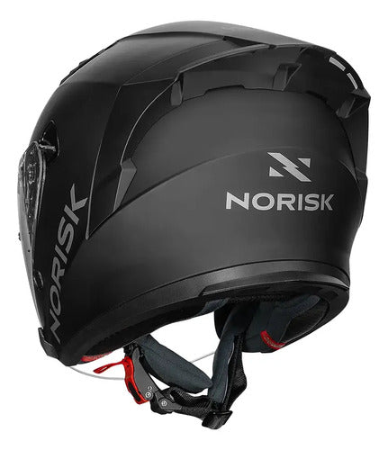 Capacete Aberto Norisk Downtown II Solid com Óculos Solar Interno Preto Fosco