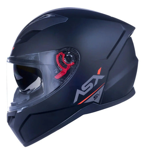 Capacete ASX City SV Solid com Óculos Solar Interno Preto Grafite Fosco Tamanho 54/XS