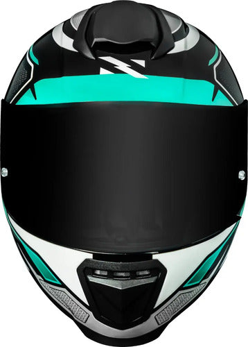 Capacete Norisk Razor Speedmax Preto Verde Branco Brilhante Tamanho 56/S