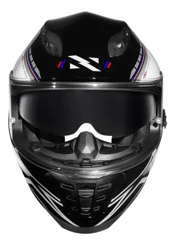 Capacete Norisk FF302 Soul II Grand Prix Reino Unido com Óculos Solar Interno Branco
