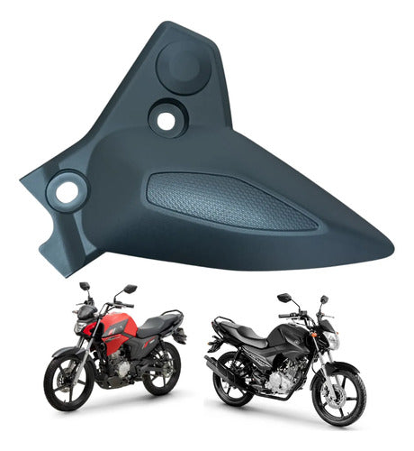 Tampa do Estribo Pedaleira Esquerda Yamaha Factor 125 2019 em diante Factor 150 2018 em diante Preto