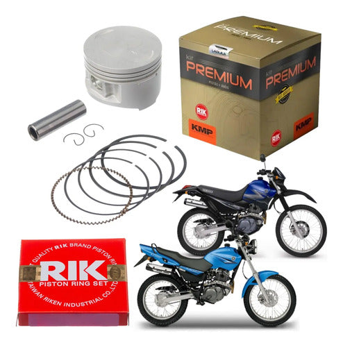 Kit Pistão com Anéis KMP Yamaha Tdm 225 1997 a 2005 Xt 225 1999 a 2006 Ttr 230 2008 a 2019 0,25 mm