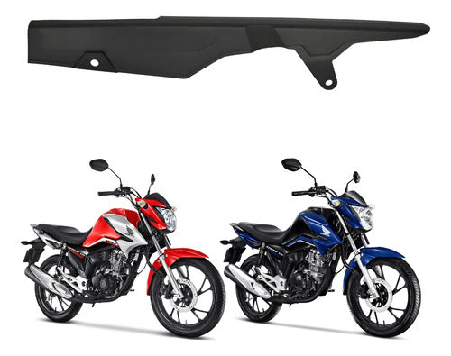 Porta-Corrente Capa da Corrente Paramotos Honda Cg 160 Titan 2016 a 2023 Preto