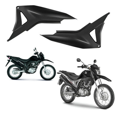 Par de Guias de Ar Abas do Tanque Paramotos Honda Bros 160 2015 a 2021 Cinza