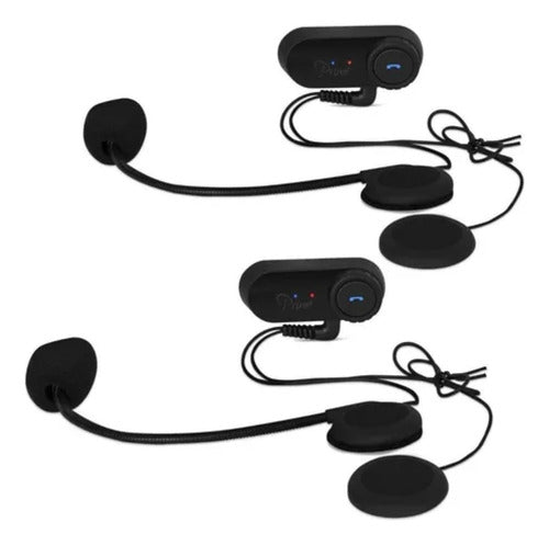Par de Intercomunicadores de Capacete Motocom Prime Universal Bluetooth com Rádio FM