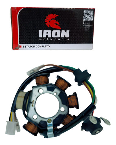 Estator com Bobina de Pulso Iron Dafra Zig 100 2010 em diante Yamaha Crypton 105 1998 a 2004
