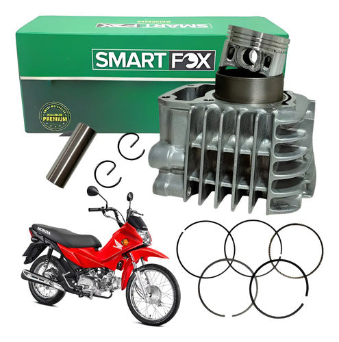 Kit Cilindro Pistão e Anéis Smartfox Honda Pop 110i 2016 a 2025
