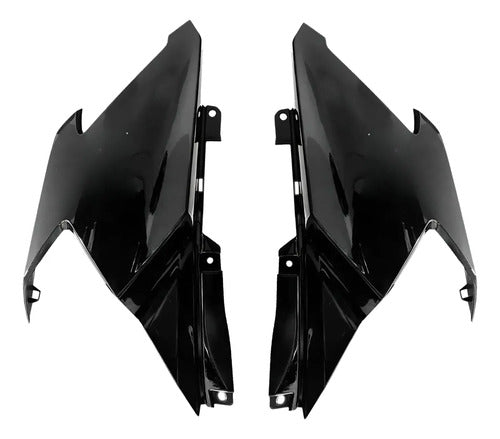 Par de Aletas Abas do Tanque Paramotos Honda Cg 160 Titan 2025 em diante Preto