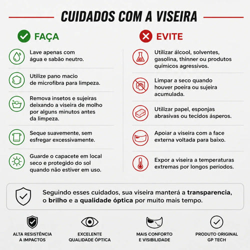 Viseira GP Tech Pilot Cristal