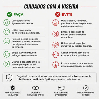 Viseira GP Tech Pilot Cristal