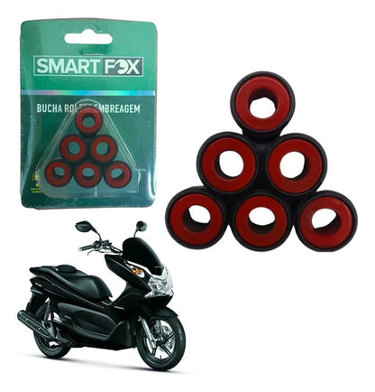 Jogo de Contrapesos Roletes da Embreagem Smartfox Honda Pcx 150 Suzuki Burgman 125 6 Peças
