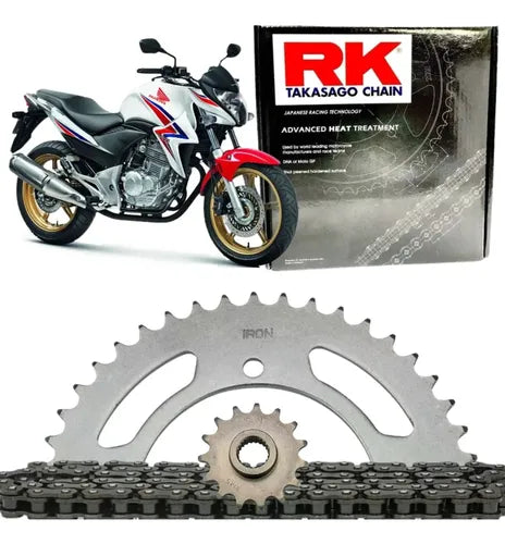 Kit Relação RK com Retentor Honda Cb 300r 2009 a 2015 520 110L 37/13T