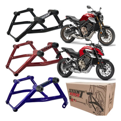 Protetor de Motor Stunt Race Cage Honda Cb 650r 2014 em diante Preto Fosco